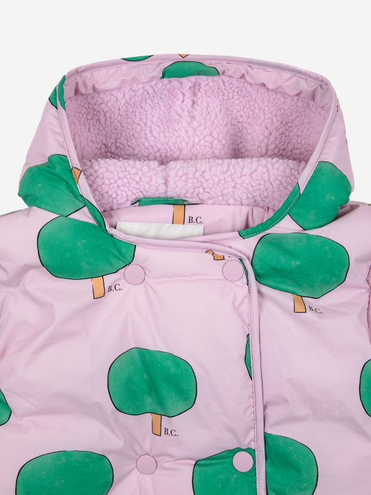 BABY GREEN TREE ALL OVER HOODED ANORAK