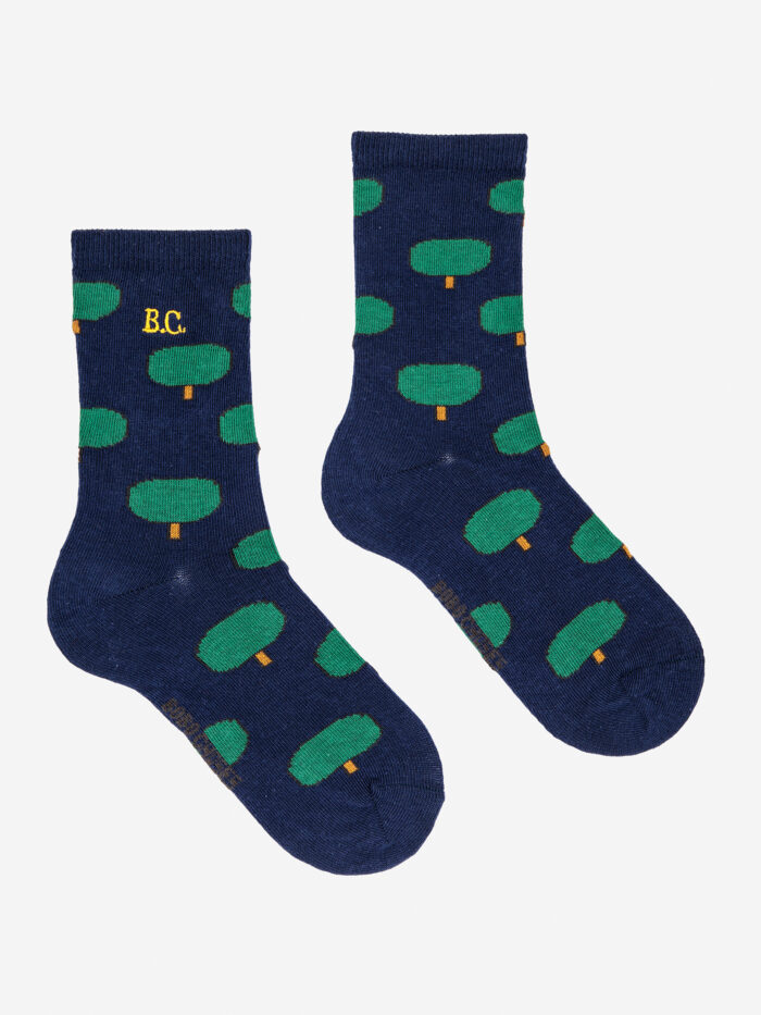 GREEN TREE ALL OVER LONG SOCKS - Image 1