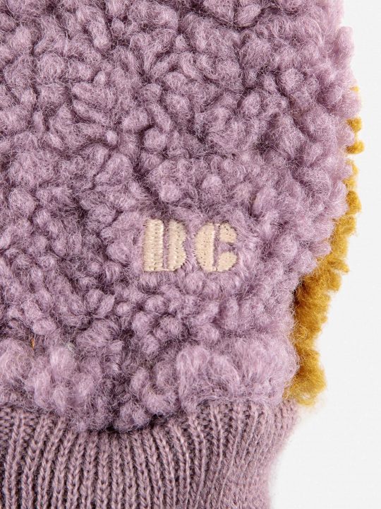 SHEEPSKIN COLOR BLOCK LAVANDER GLOVES