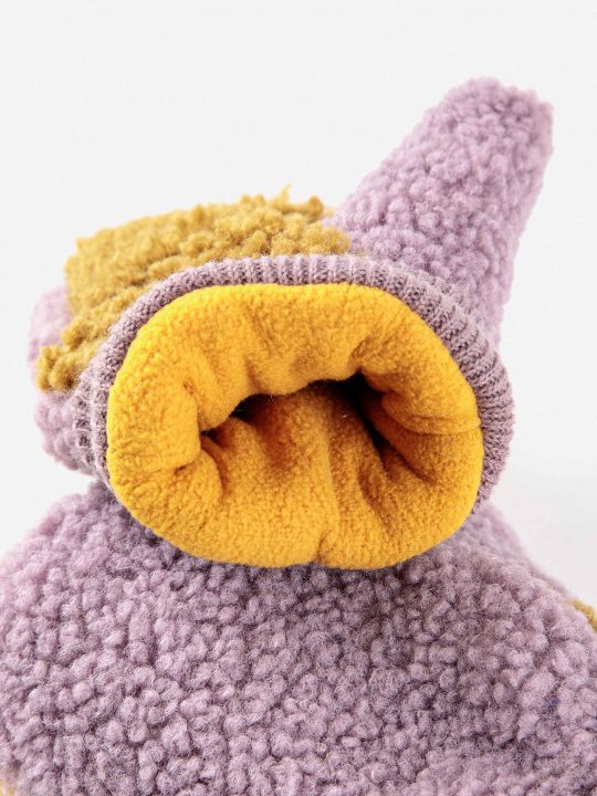 SHEEPSKIN COLOR BLOCK LAVANDER GLOVES