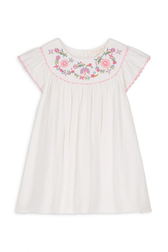 DRESS ARIA WHITE DOUBLE GAUZE