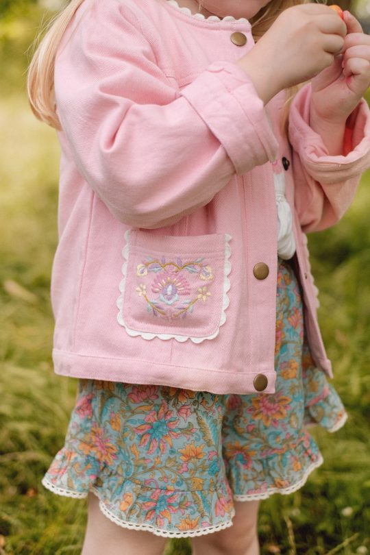 JACKET ASTRIDA PINK COTTON TWILL