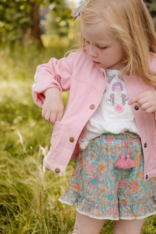 JACKET ASTRIDA PINK COTTON TWILL