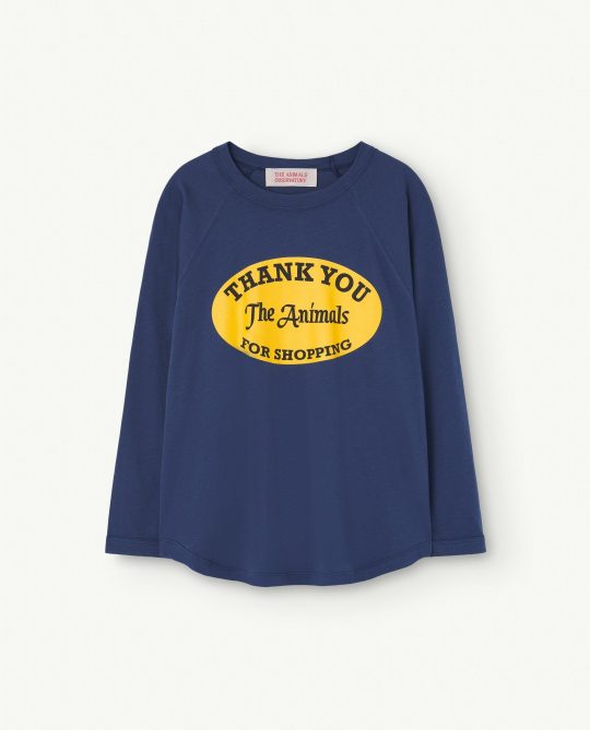 DEEP BLUE ANTEATER LONG SLEEVE T-SHIRT