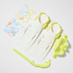 KIDS SNORKEL SET MEDIUM (EU 35-38) THE SEA KIDS YELLOW