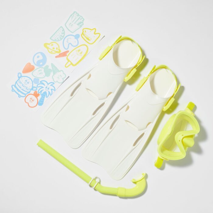 KIDS SNORKEL SET MEDIUM (EU 35-38) THE SEA KIDS YELLOW - Image 1