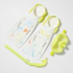 KIDS SNORKEL SET MEDIUM (EU 35-38) THE SEA KIDS YELLOW - Image 2