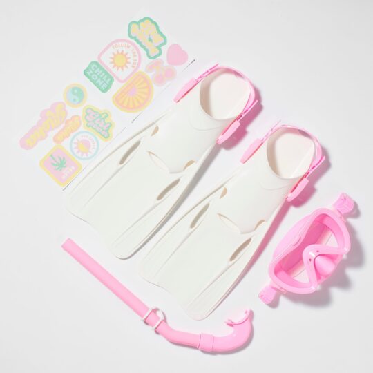 KIDS SNORKEL SET MEDIUM (EU 35-38) SUMMER SHERBET PINK