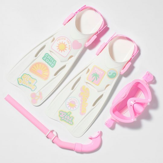 KIDS SNORKEL SET MEDIUM (EU 35-38) SUMMER SHERBET PINK