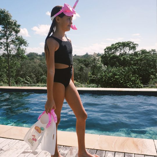 KIDS SNORKEL SET MEDIUM (EU 35-38) SUMMER SHERBET PINK