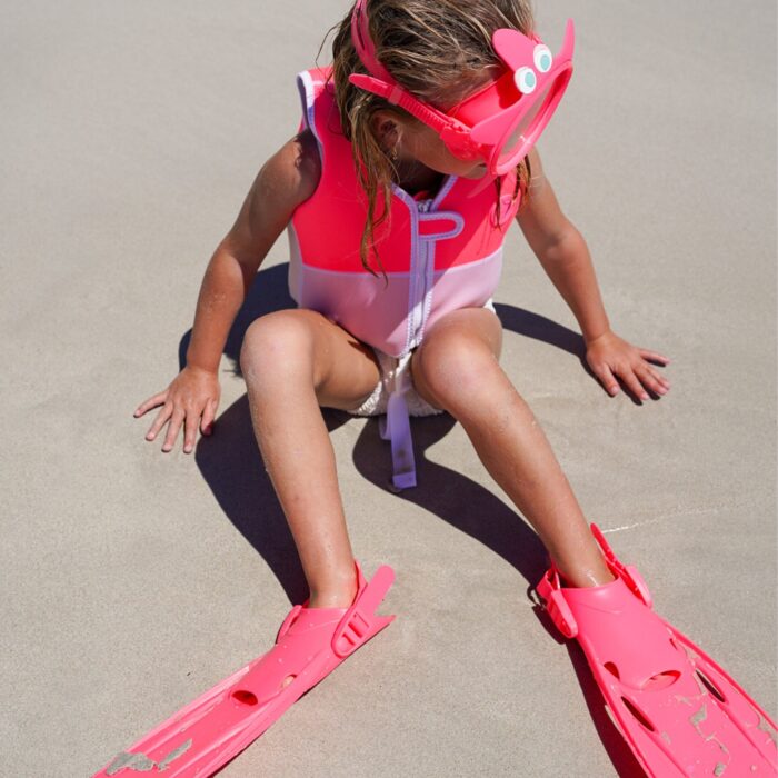 KIDS SNORKEL SET SMALL (EU 31-34) MELODY THE MERMAID PINK
