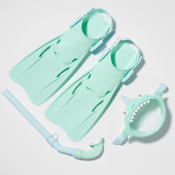 KIDS SNORKEL SET SMALL (EU 31-34) SALTY THE SHARK MULTI - Image 1
